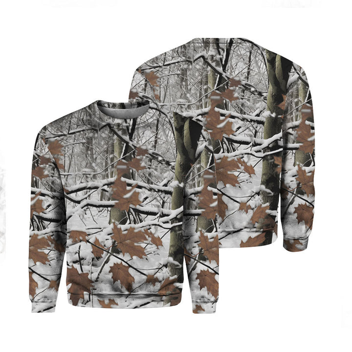 Snow Winter Camouflage Hunting Camo Sweatshirt For Men & Women FHT1152