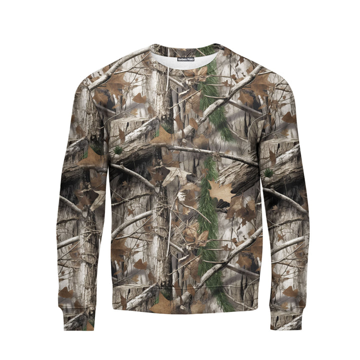 Real Tree Camouflage Hunting Camo Crewneck Sweatshirt For Men & Women FHT1156