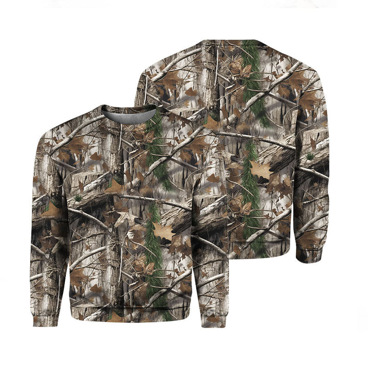 Real Tree Camo Camouflage Hunting Crewneck Sweatshirt 