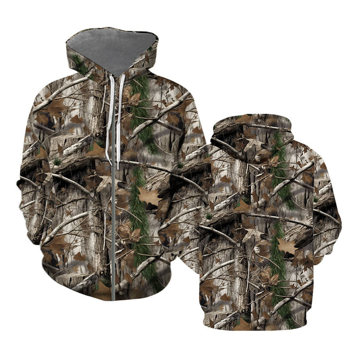 Real Tree Camo Camouflage Hunting Zip Up Hoodie