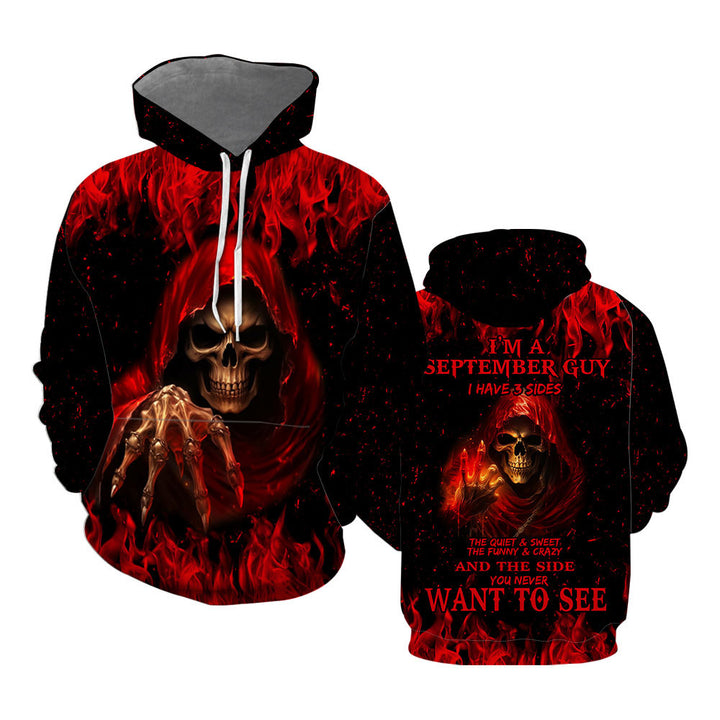 Skull I Have Three Sides September Guy Hoodie For Men & Women FHT1181