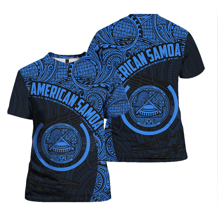 American Samoa Blue Black T Shirt