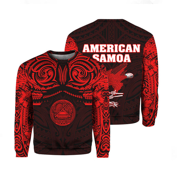 American Samoa Red Black Hoodie