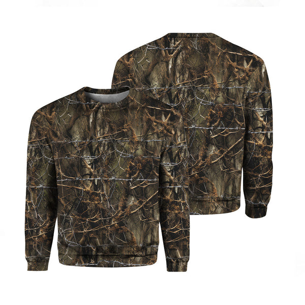 Real Tree Camouflage Hunting Camo Crewneck Sweatshirt For Men & Women FHT1189