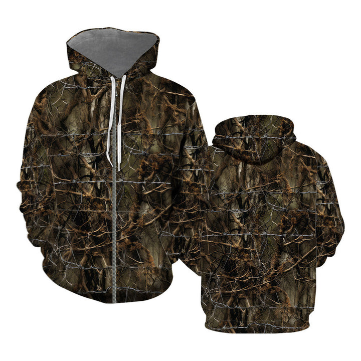 Real Tree Camouflage Hunting Camo Zip Up Hoodie