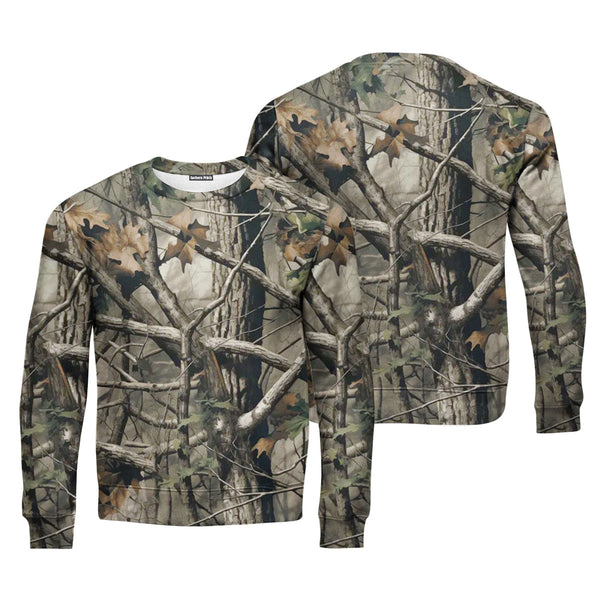 Real Tree Camouflage Camo Hunting Crewneck Sweatshirt For Men & Women FHT1203
