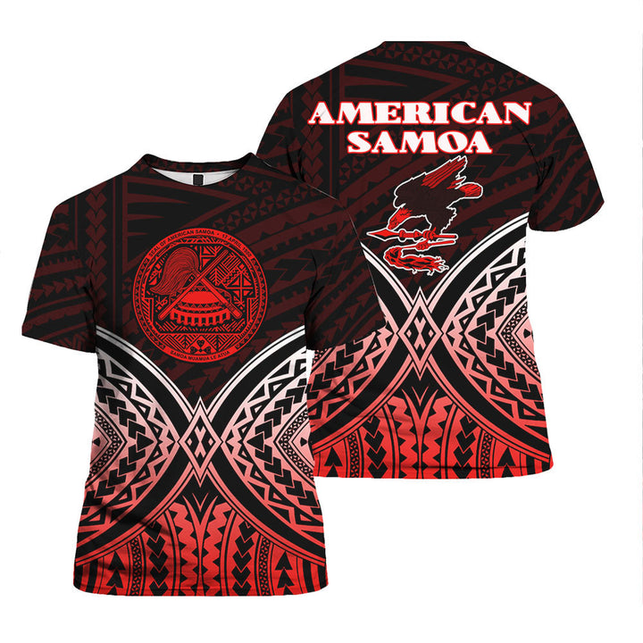American Samoa Red Black T Shirt