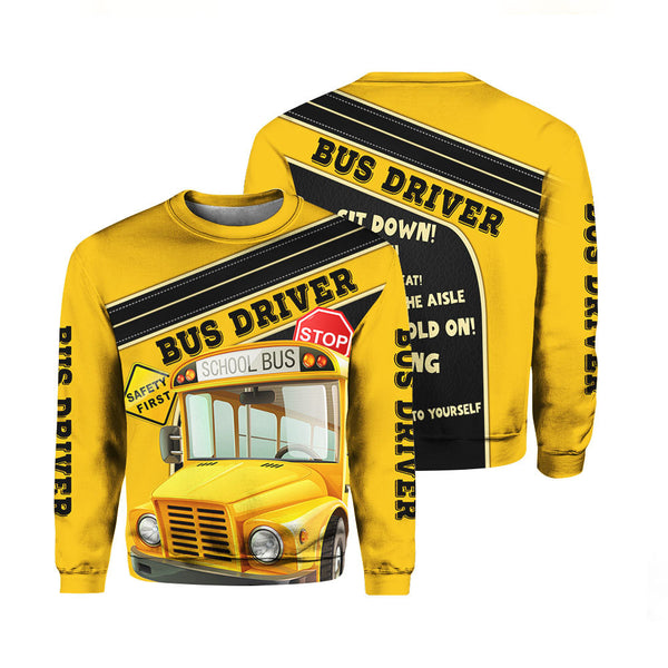 School Bus Driver Crewneck Sweatshirt For Men & Women FHT1264
