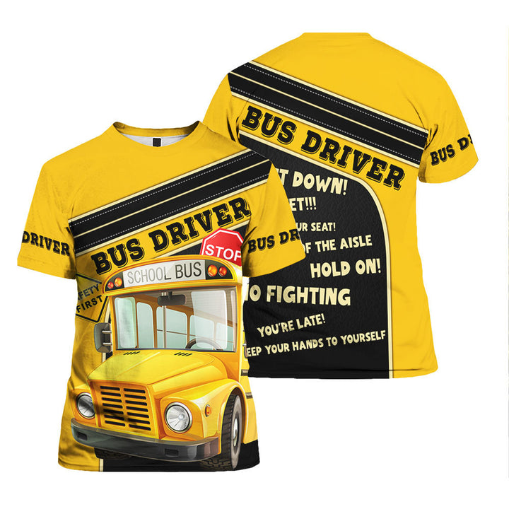 School Bus Driver T Shirt For Men & Women FHT1264