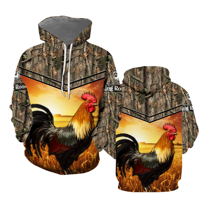 Camo Rooster Farm Hoodie