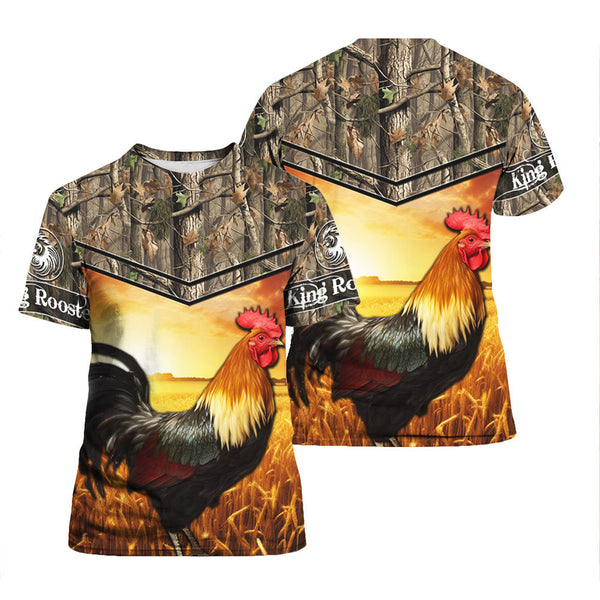 Camo Rooster Farm T Shirt