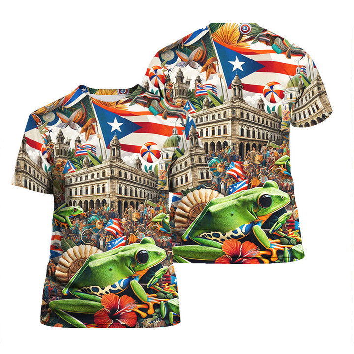 Puerto Rico Flag T Shirt