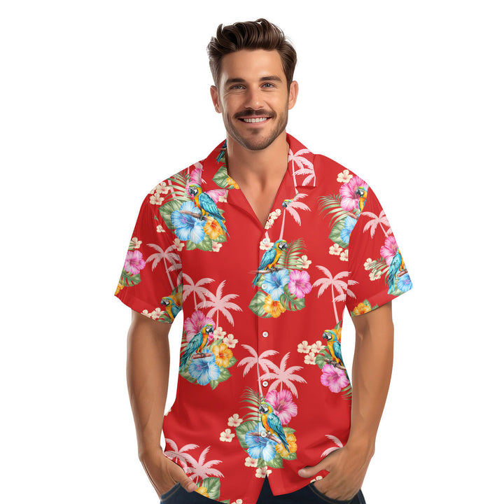 Parrot Tropical Red Hawaiian Shirts For Men & For Women FHW1204