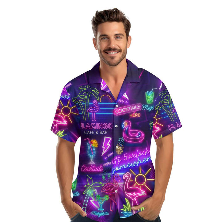 Flamingo Summer Party Hawaiian Shirt
