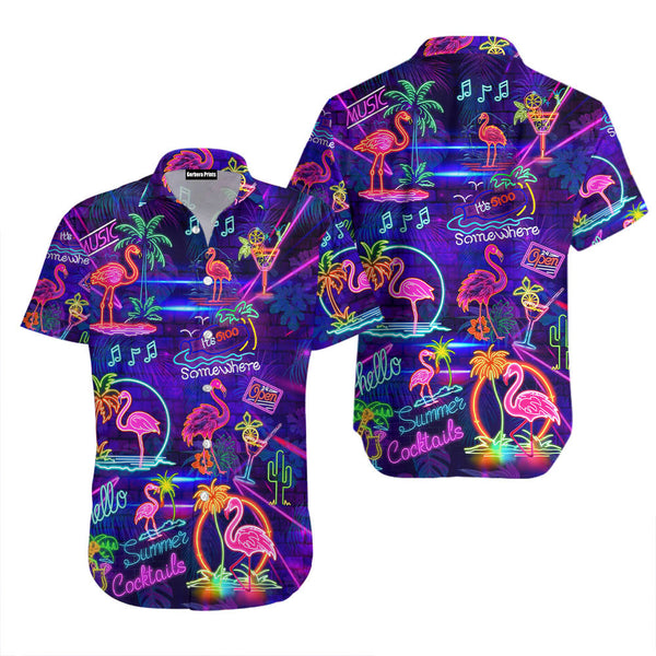 Flamingo Summer Party Hawaiian Shirt