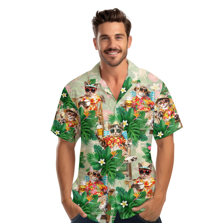 Tropical Cat Hawaiian Shirt