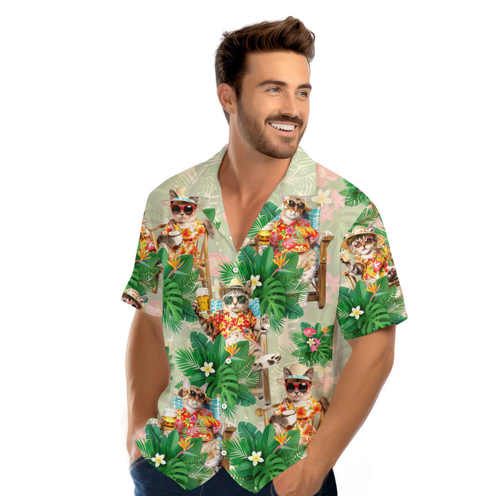 Tropical Cat Hawaiian Shirt