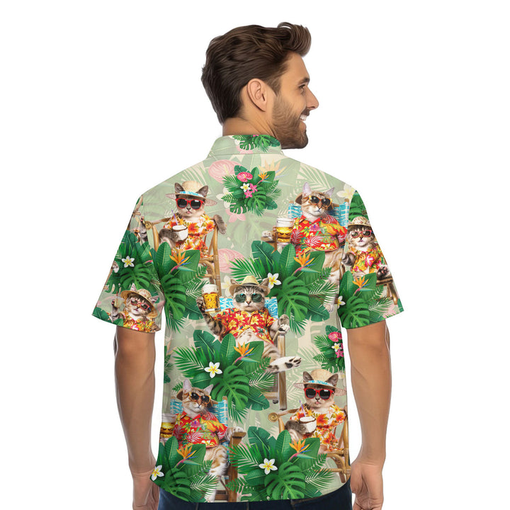 Tropical Cat Hawaiian Shirt