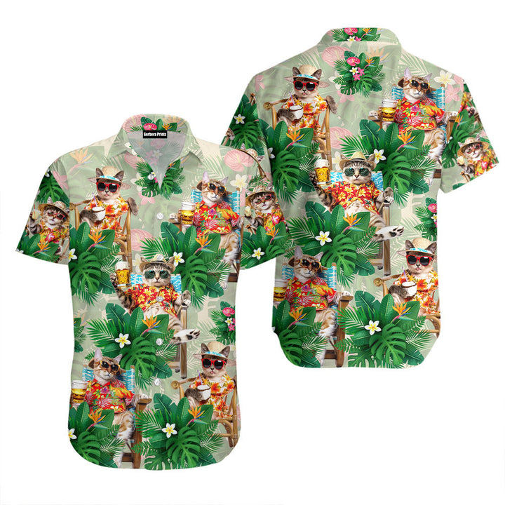 Tropical Cat Hawaiian Shirt