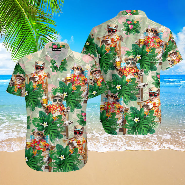 Tropical Cat Hawaiian Shirt