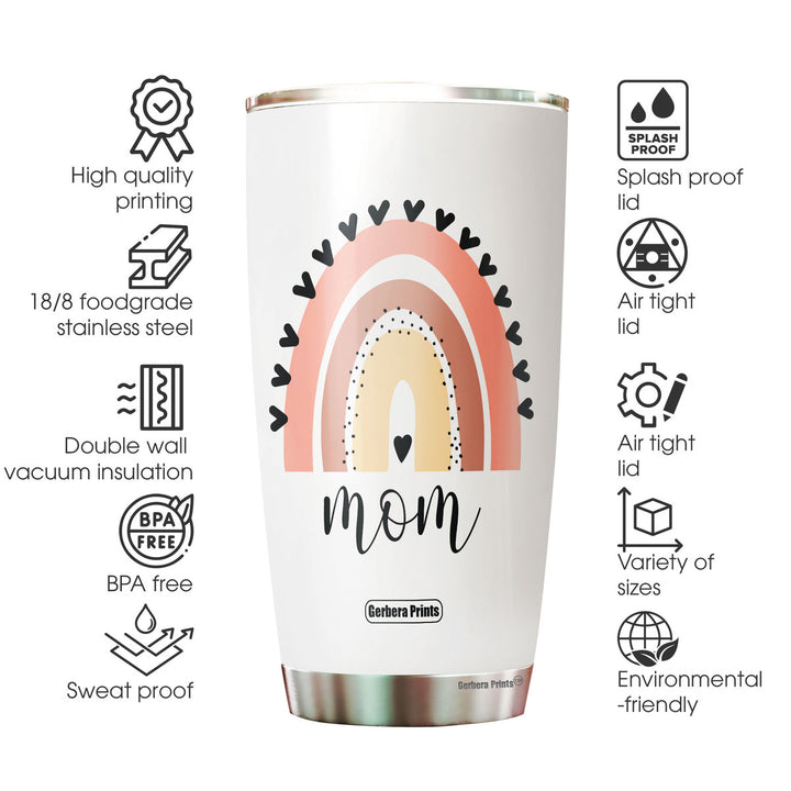 Mom No Matter How Hard Life Gets At Least You Don't Have Ugly Children Stainless Steel Tumbler Cup FTC1003