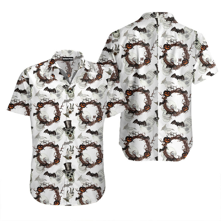 Festive Halloween Gentleman Skull Hawaiian Shirt