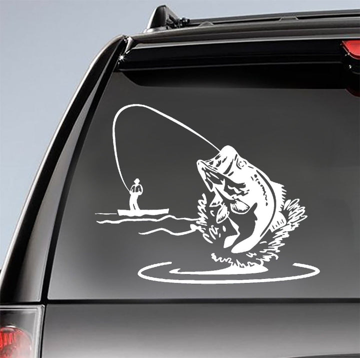 Fishing Car Decal Sticker | Waterproof | PVC Vinyl | CS1147