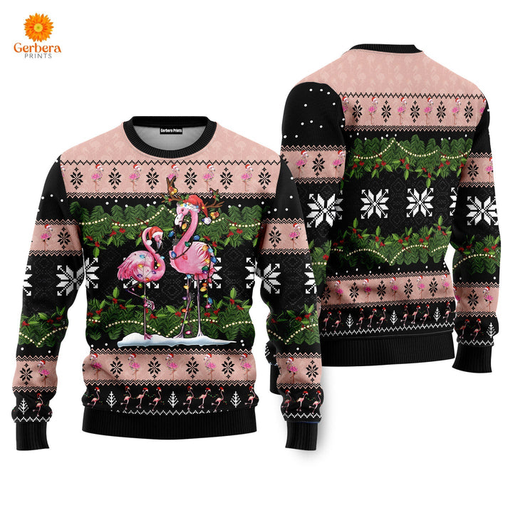 Flamingo Ugly Christmas Sweater For Men & Women US5417