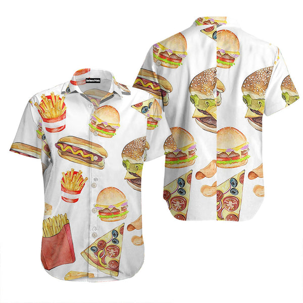 Food Fast Food White Style Hawaiian Shirt