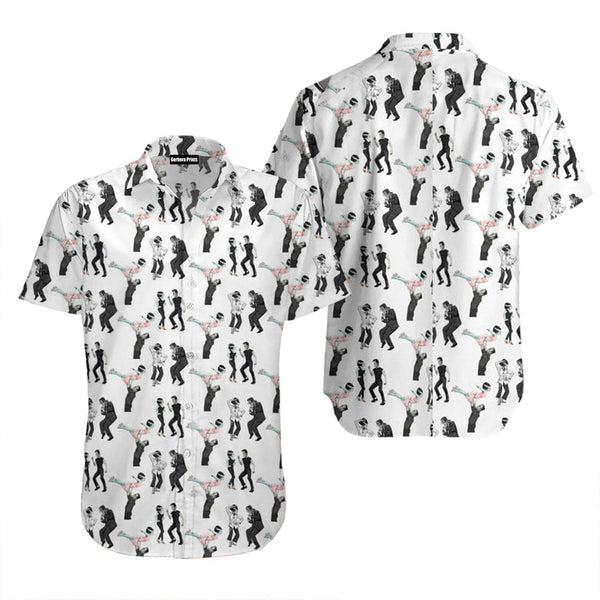 Frankenstein And Bride Dance Movies Dance Scene Mashup Hawaiian Shirt