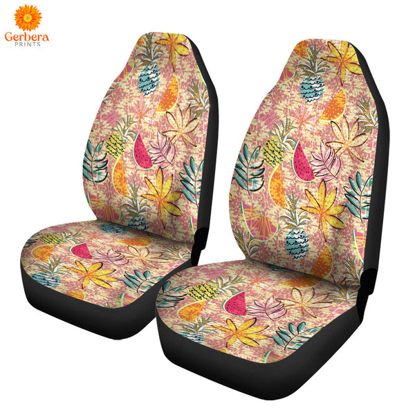 Fruits And Leaves Tropical Pattern Car Seat Cover Car Interior Accessories CSC5526