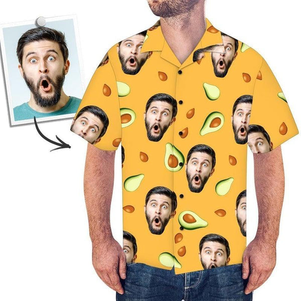 Funny Avocado Custom Photo Hawaiian Shirt For Men & Women