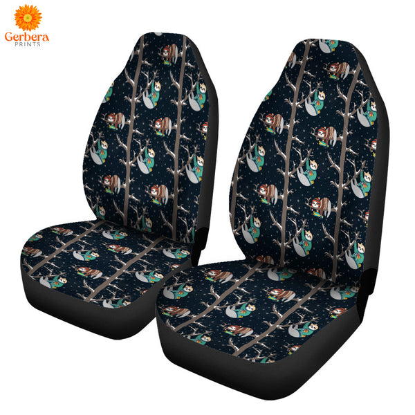 Funny Baby Sloths Sleeping On The Tree Car Seat Cover Car Interior Accessories CSC5648
