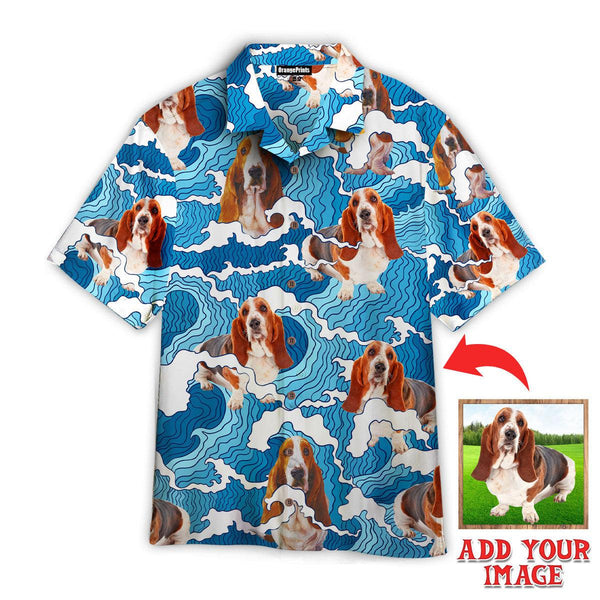 Funny Basset Hound Dog Custom Photo Hawaiian Shirt For Men & Women
