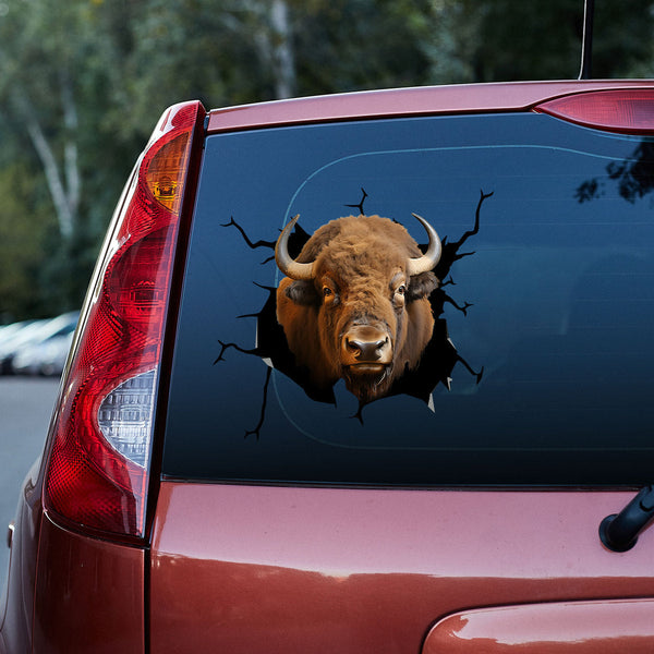 Funny Bison Cow Head 3D Vinyl Car Decal Stickers CS5605