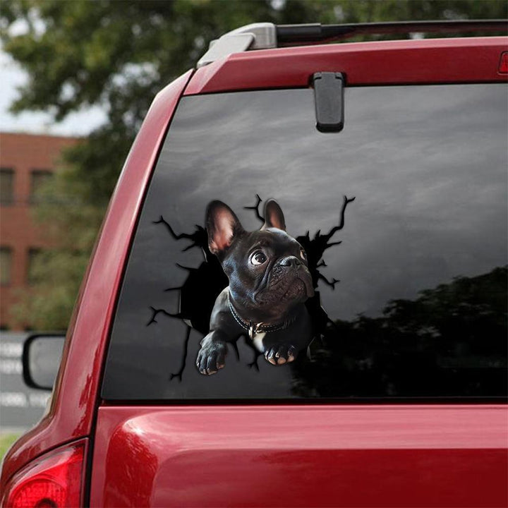 Bulldog Cracked Car Decal Sticker | Waterproof | PVC Vinyl | CCS1033