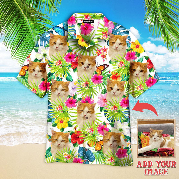 Funny Cat Lovely Cat In My Heart Custom Photo Hawaiian Shirt For Men & Women