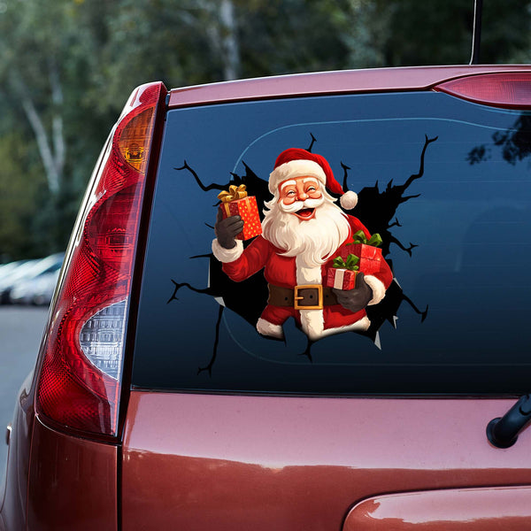 Funny Christmas Santa 3D Vinyl Car Decal Stickers CS8511