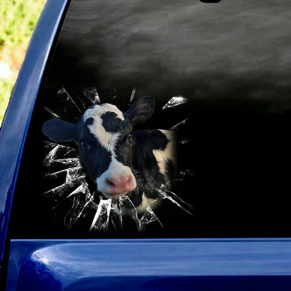 Cow Cracked Car Decal Sticker | Waterproof | PVC Vinyl | CCS2349