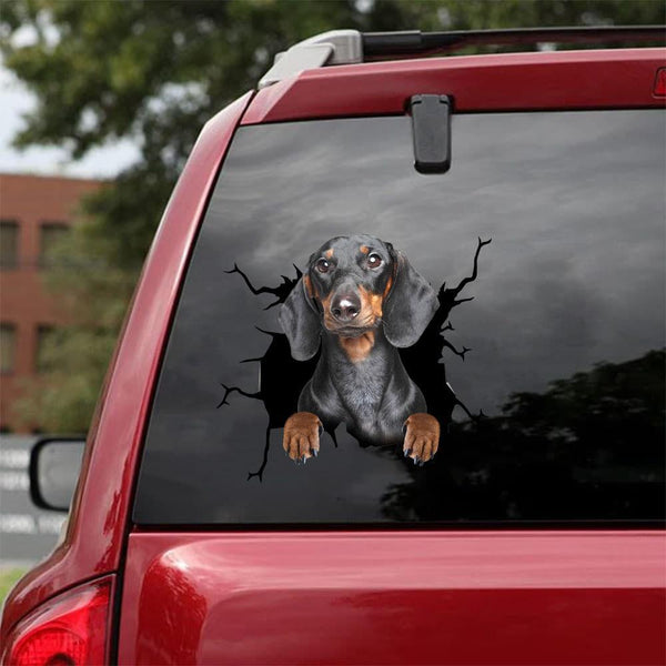 Funny Dachshund Dog 3D Vinyl Car Decal Stickers | Waterproof | PVC Vinyl | CCS1442