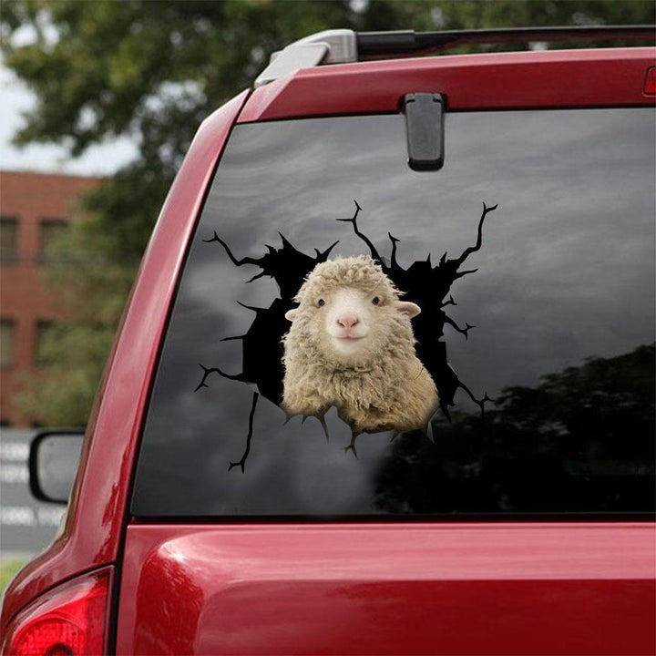 Dorset Sheep Cracked Car Decal Sticker | Waterproof | PVC Vinyl | CCS1331