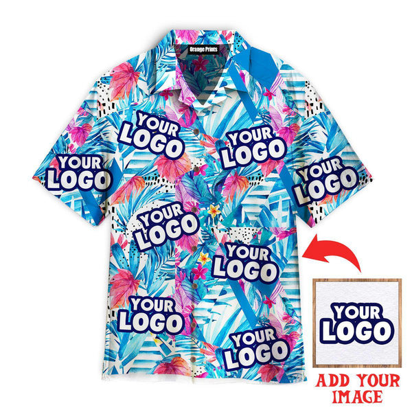 Funny Exotic Flowers And Leaves Your Logo Custom Photo Hawaiian Shirt For Men & Women
