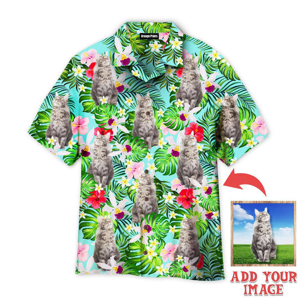 Funny Floral Tropical Maine Coon I Know I'm Just A Cat But ... Custom Photo Hawaiian Shirt For Men & Women