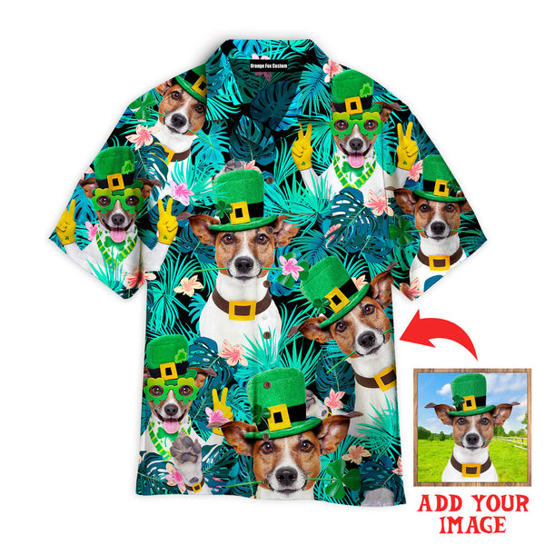 Funny Funny Dog Happy Irish Patrick Custom Photo Hawaiian Shirt For Men & Women