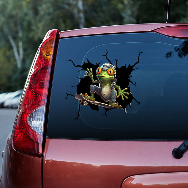 Funny Green Frog 3D Vinyl Car Decal Stickers CS8186