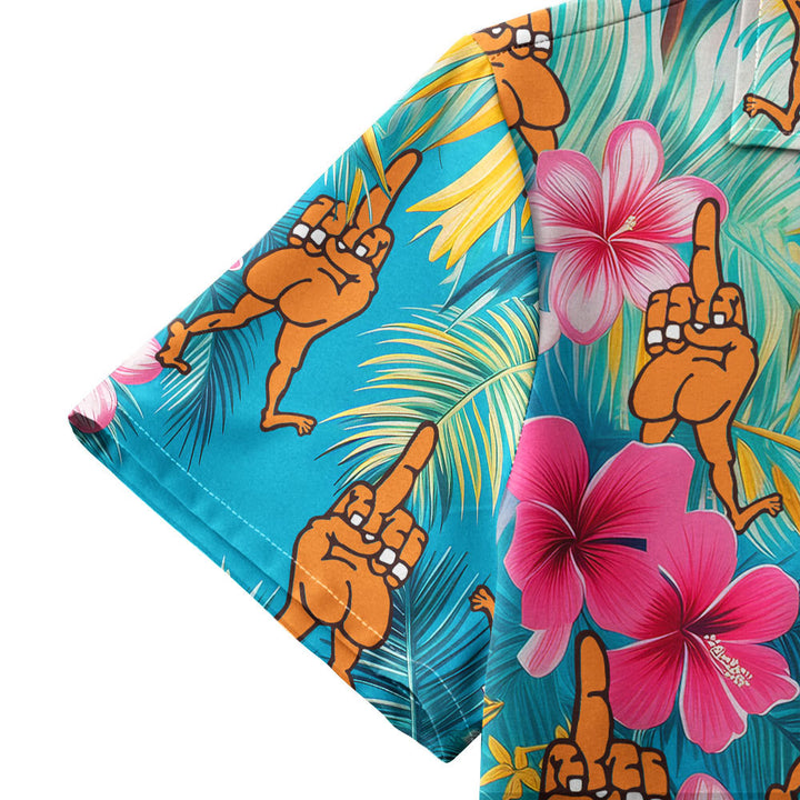 Funny Tropical Finger Hawaiian Shirt 