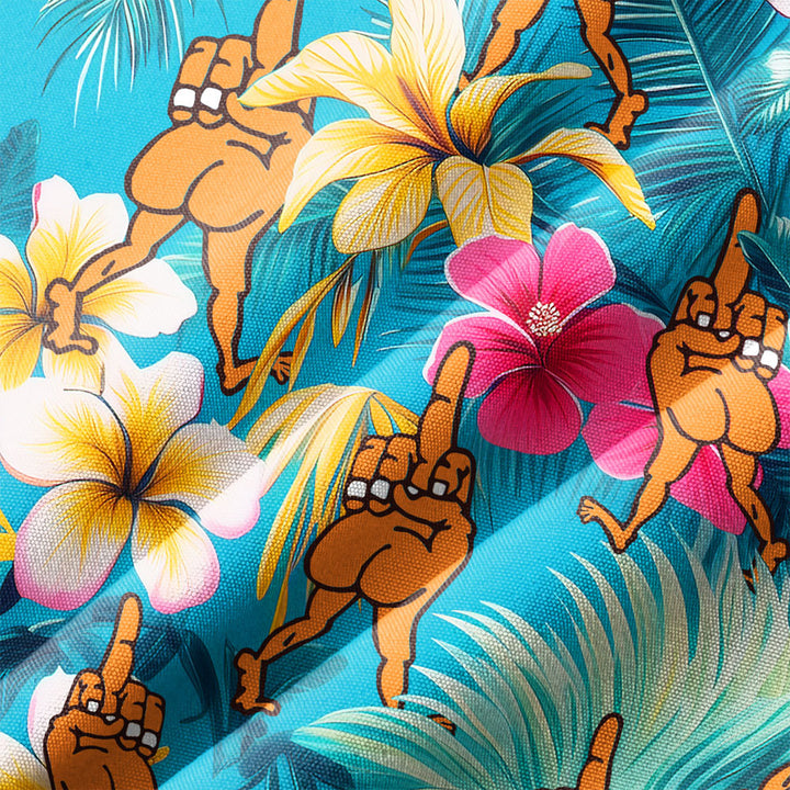 Funny Tropical Finger Hawaiian Shirt 