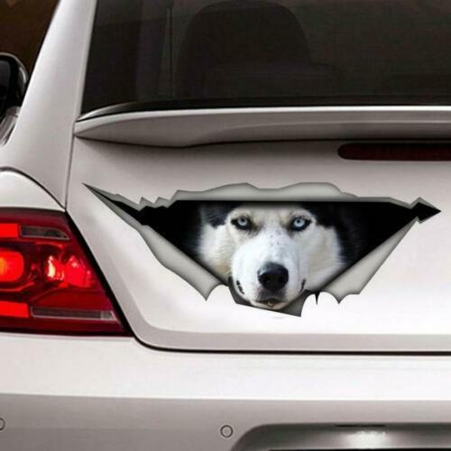 Husky Dog Cracked Car Decal Sticker | Waterproof | PVC Vinyl | CCS1365