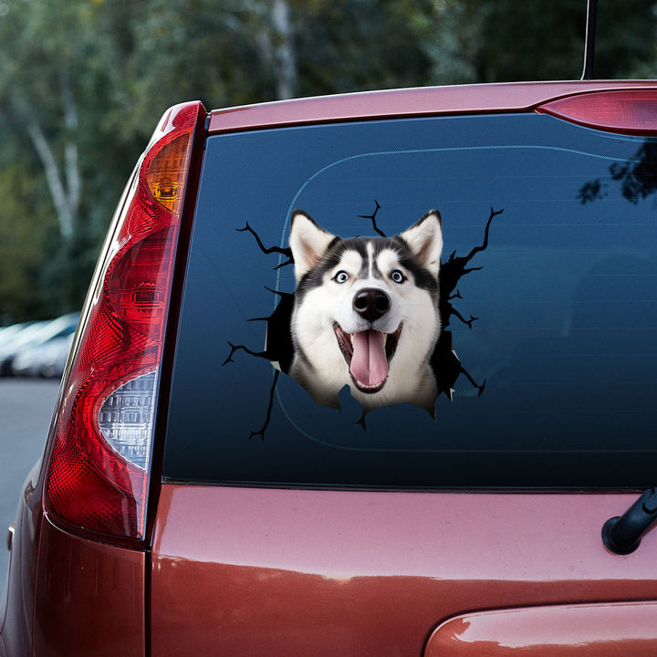 Black And White Wolf 3D Vinyl Car Decal Stickers CS8126
