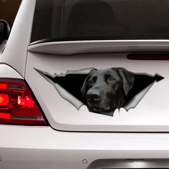 Labrador Retriever Dog Cracked Car Decal Sticker | Waterproof | PVC Vinyl | CCS2524